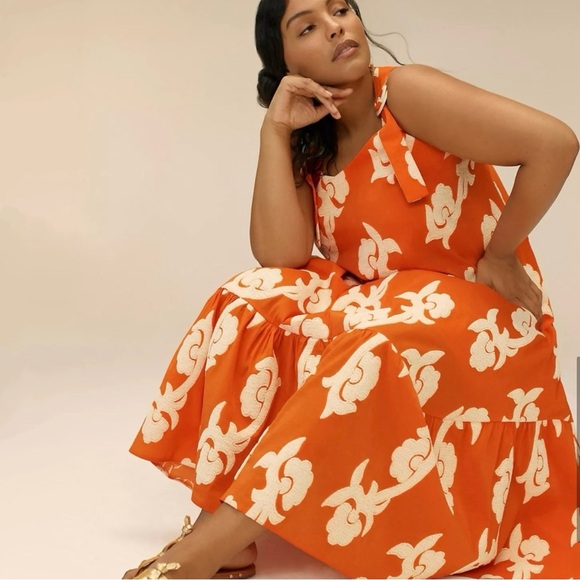 Anthropologie Phoebe Flounced Maxi Dress by Exquise. NWT - Picture 9 of 10